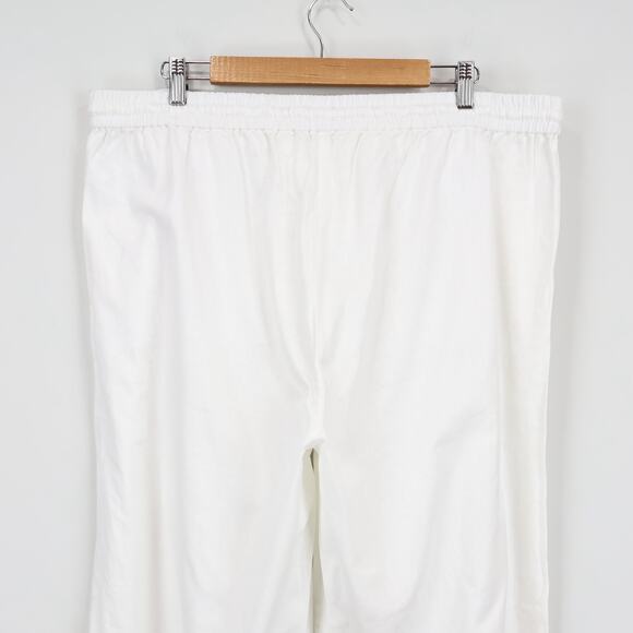 J.Crew Factory Linen Blend Slim Wide Leg Drawstring Pant White Size 18 NWT - Picture 7 of 10